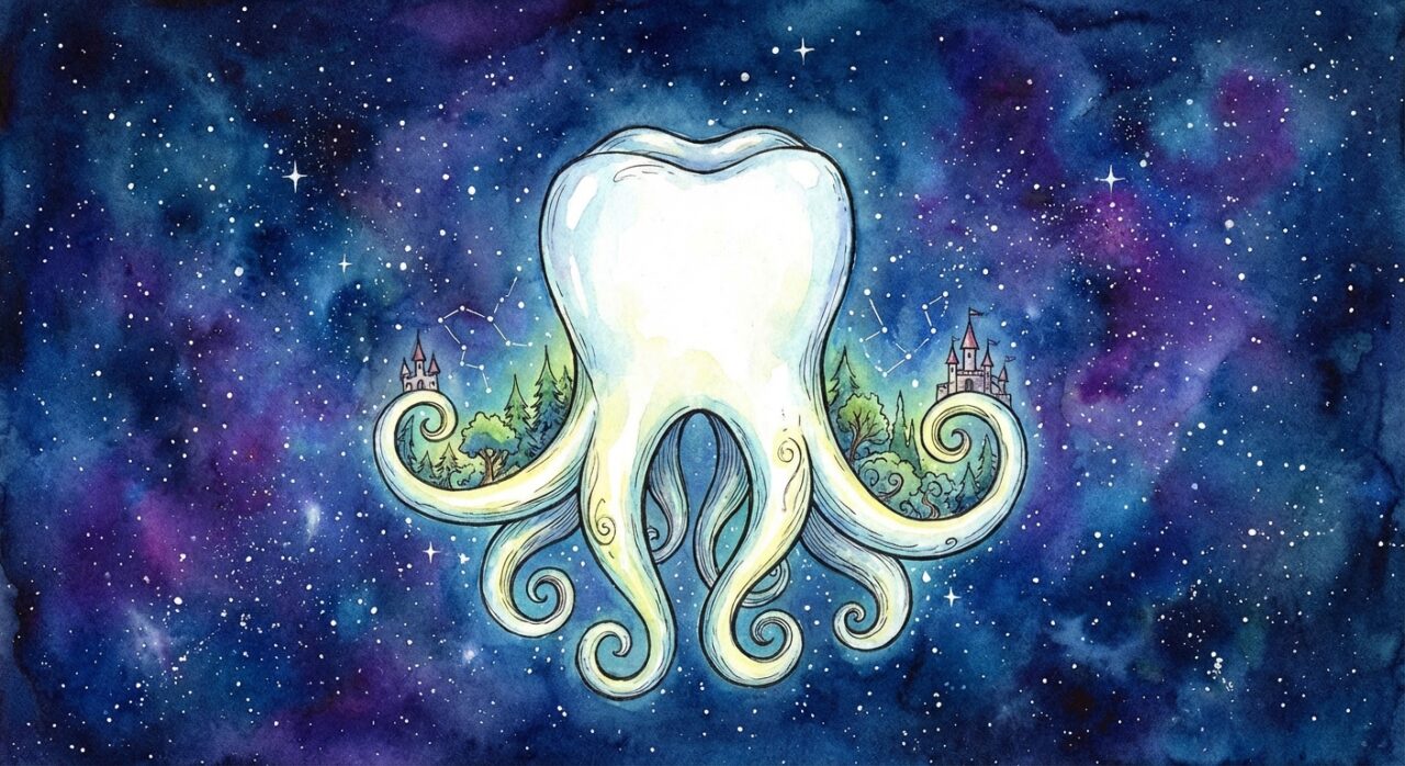幻想的な歯のイラスト