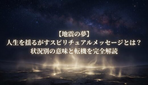 【地震の夢】人生を揺るがすスピリチュアルメッセージとは？状況別の意味と転機を完全解読