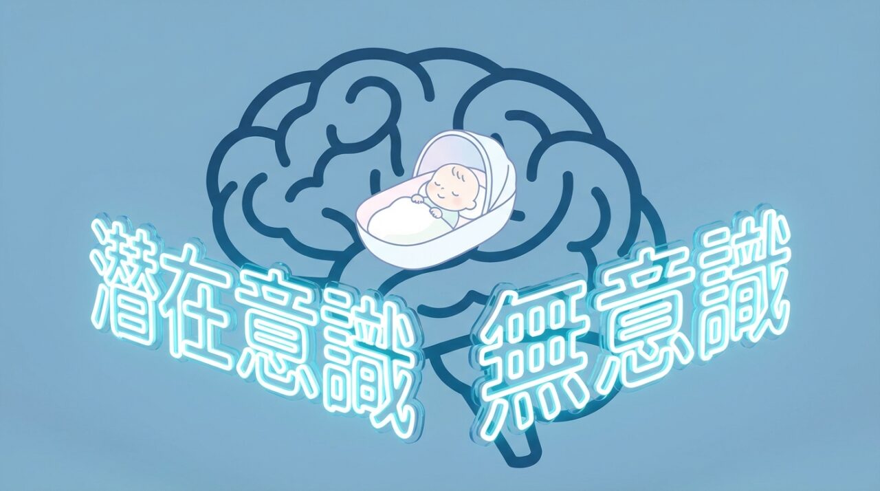 赤ちゃんの夢と潜在意識の関係を表すイメージ図