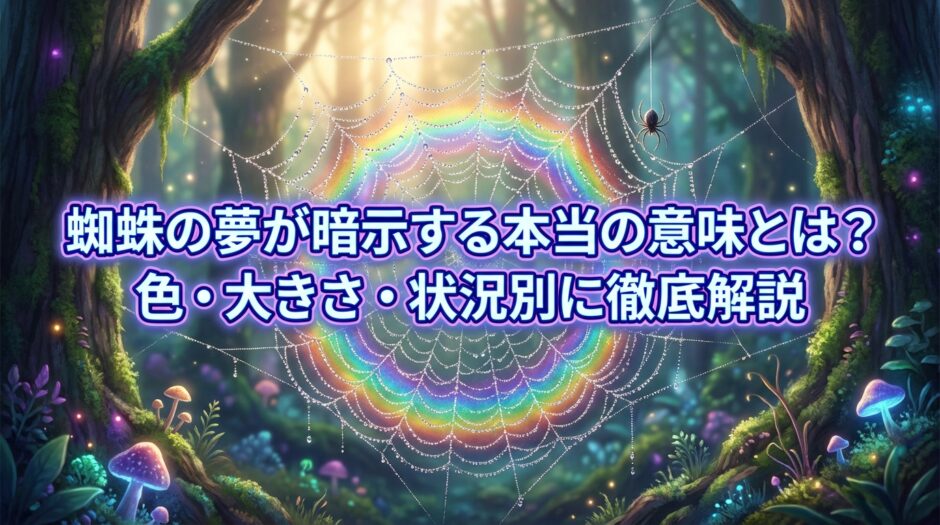 夢占い 蜘蛛の意味を象徴する神秘的な蜘蛛の巣。2025年最新のスピリチュアル解説