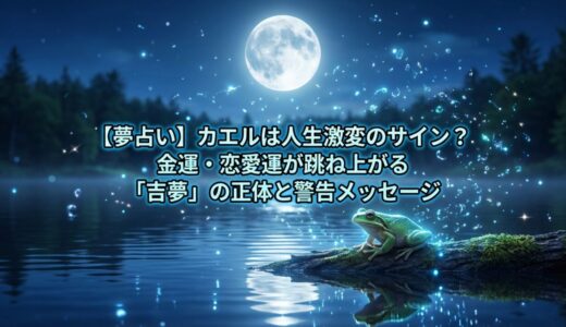 【夢占い】カエルは人生激変のサイン？金運・恋愛運が跳ね上がる「吉夢」の正体と警告メッセージ