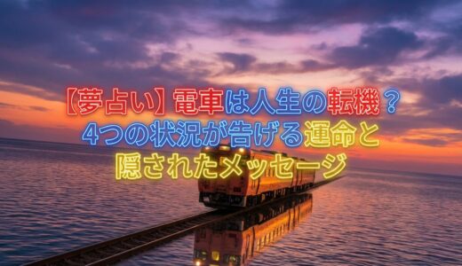 【夢占い】電車は人生の転機？4つの状況が告げる運命と隠されたメッセージ
