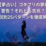 アイキャッチ画像 【夢占い】ゴキブリの夢は警告？それとも吉兆？状況別25パターンを徹底解説