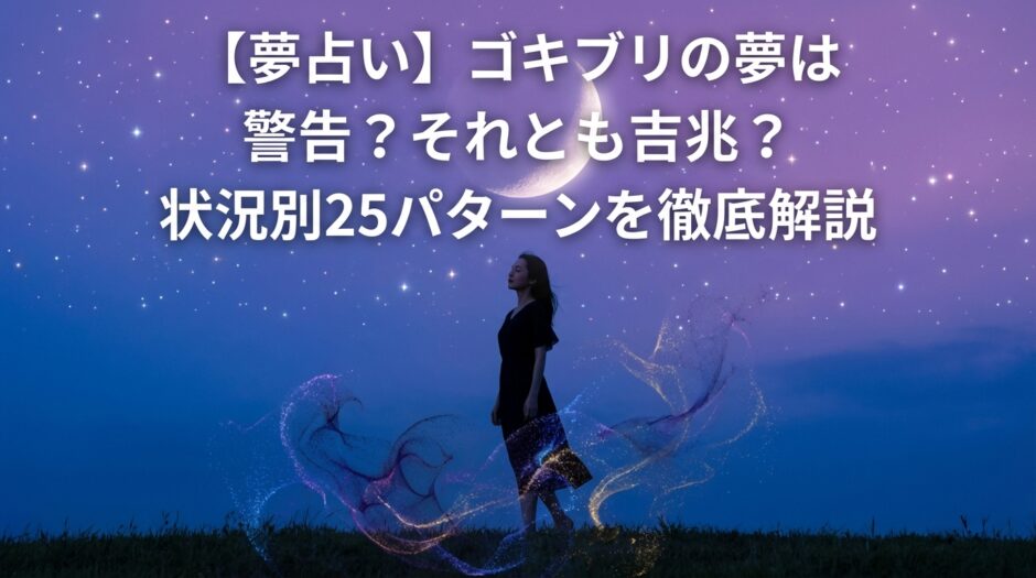 アイキャッチ画像 【夢占い】ゴキブリの夢は警告？それとも吉兆？状況別25パターンを徹底解説