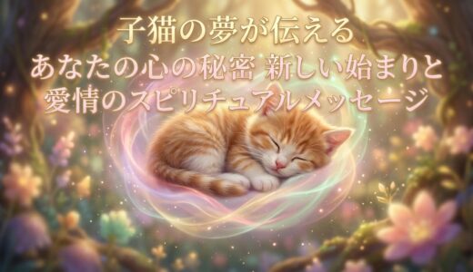 子猫の夢が伝える、あなたの心の秘密｜新しい始まりと愛情のスピリチュアルメッセージ【夢占い】